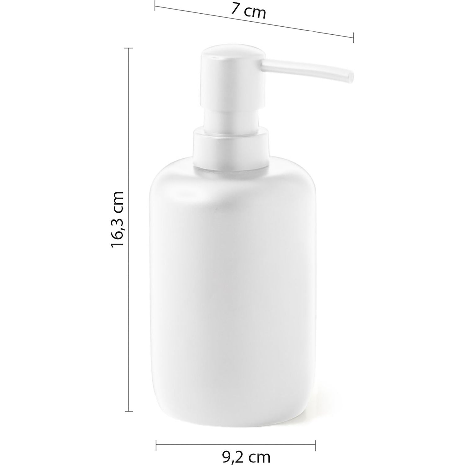 GEDY - Dispenser sapone Brenda Bianco matt - h16,3x9,2x7 cm